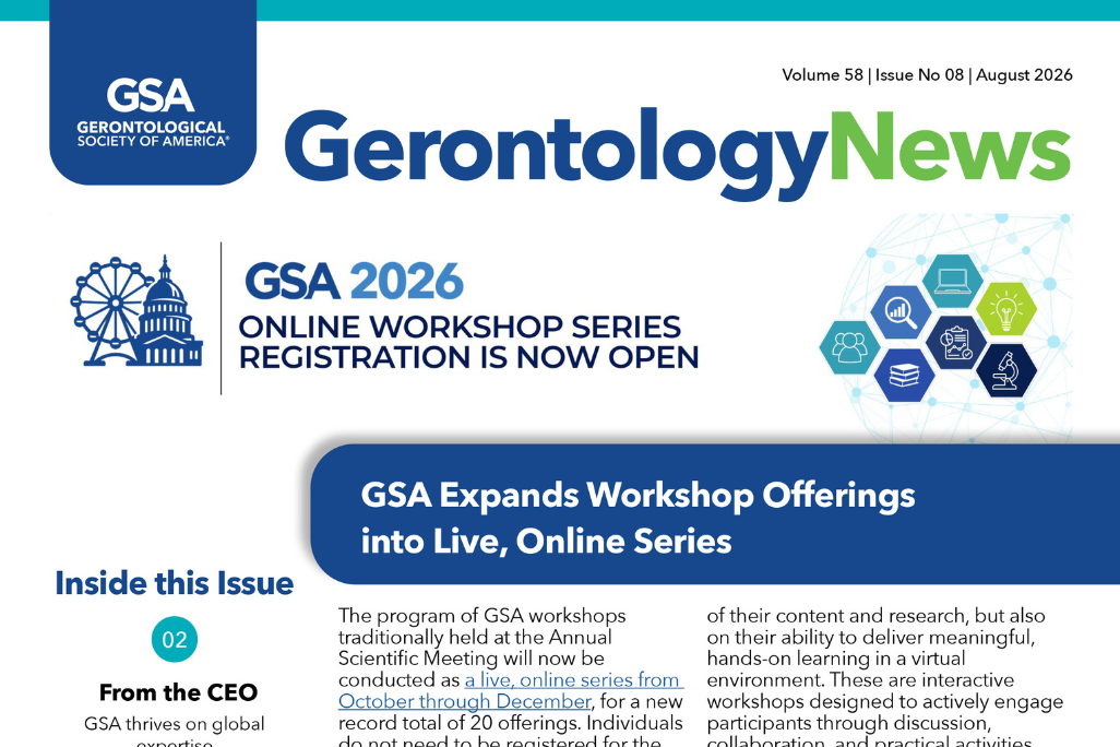 Gerontology News August 2026